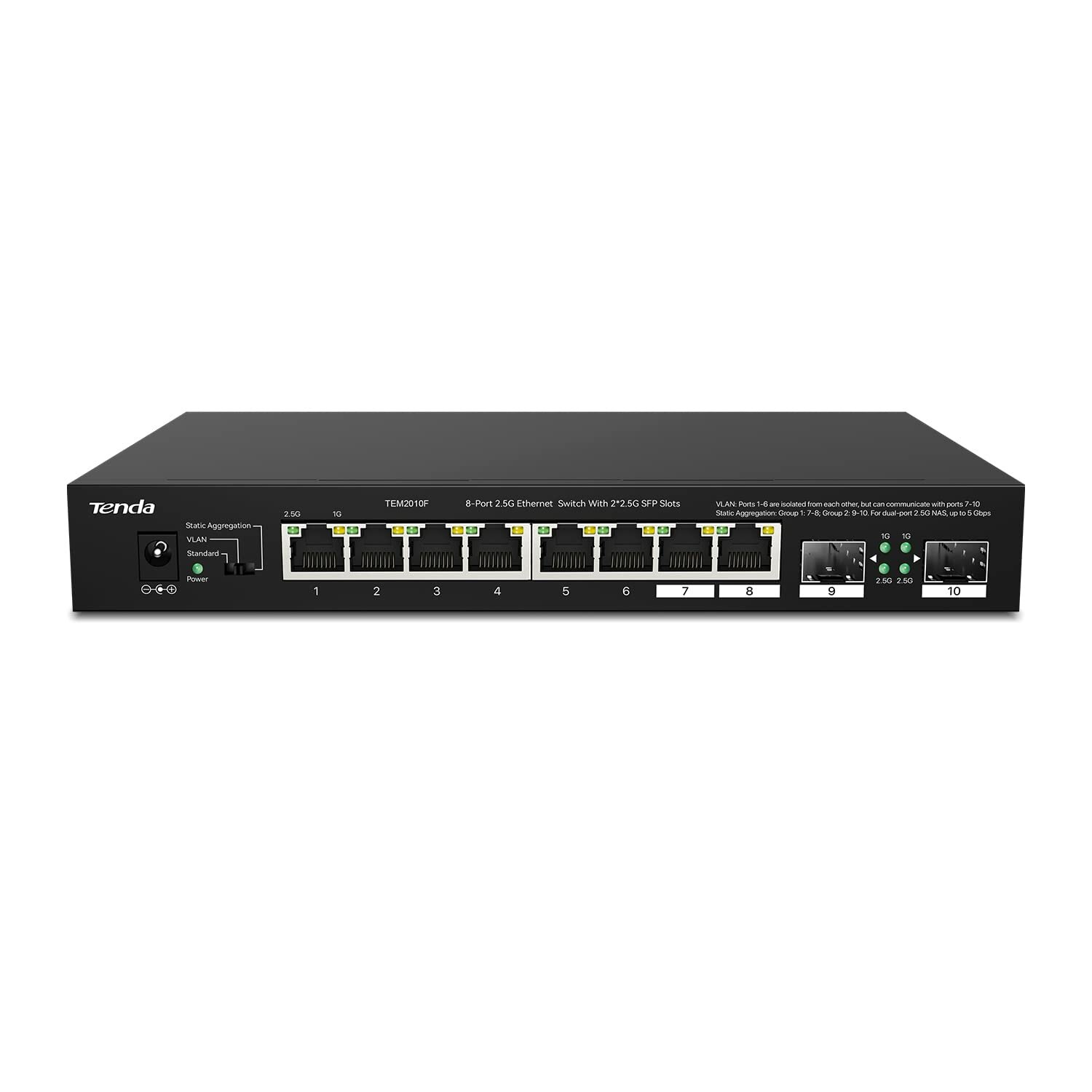 Коммутатор Tenda TEM2010F 8PORT 2.5G /2SFP