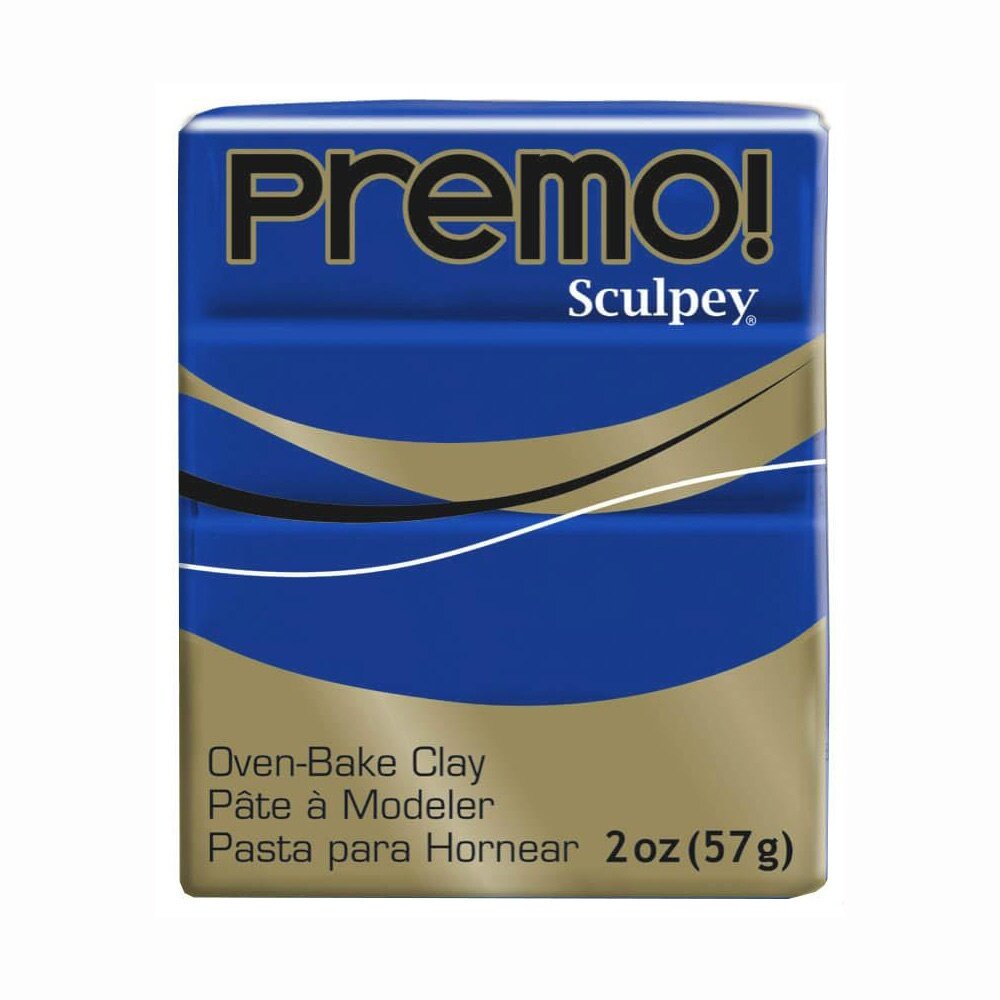Полимерная глина Sculpey Premo, 57 г, голубой кобальт (PE02)