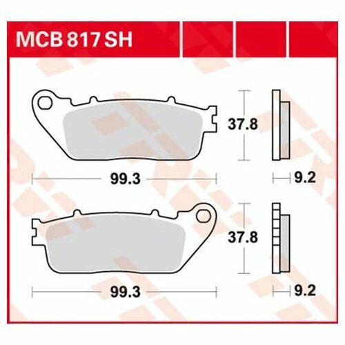 Колодки тормозные TRW mcb817sh