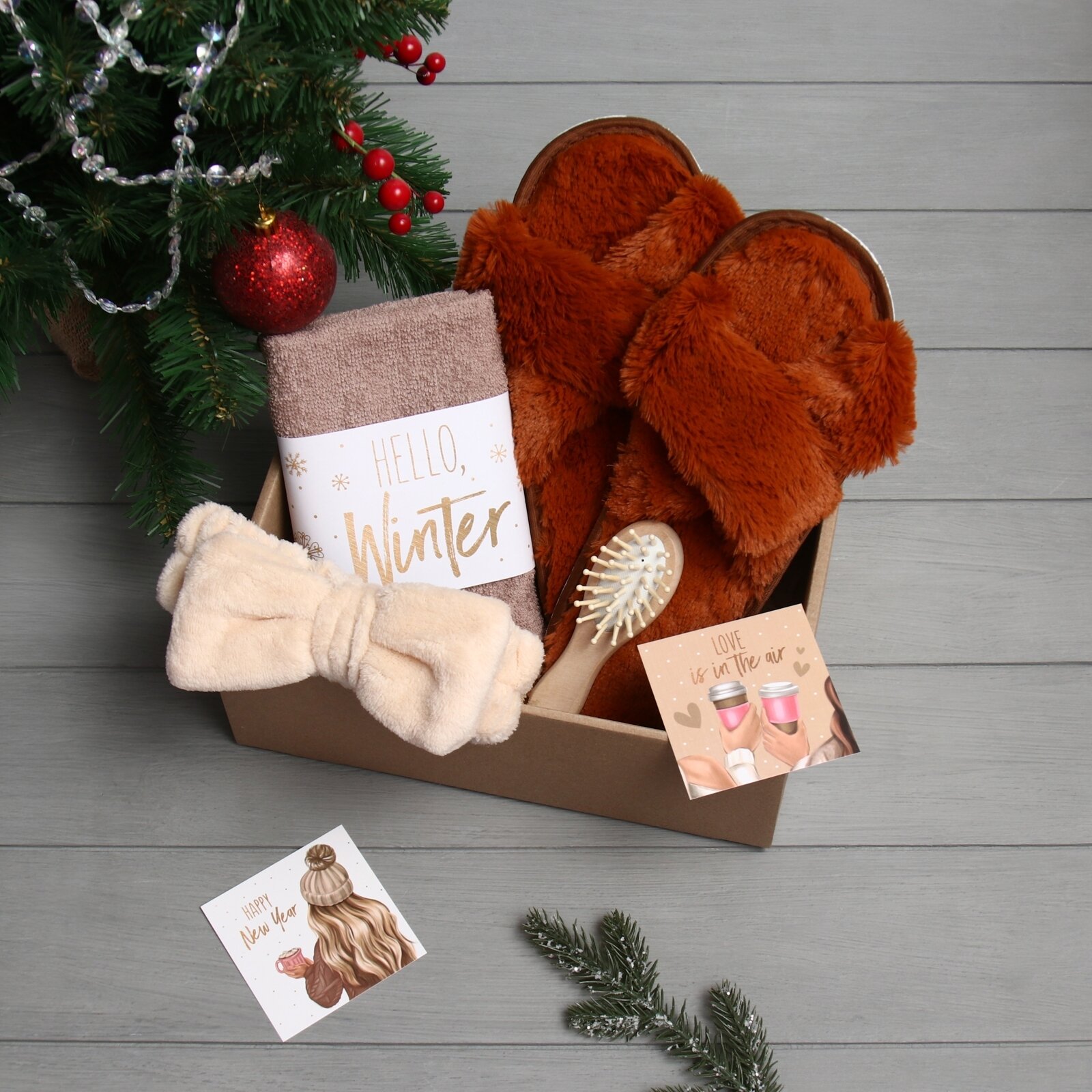 Набор подарочный Этель "Новый год: Hello winter" полотенце 30х60 см и аксессуары