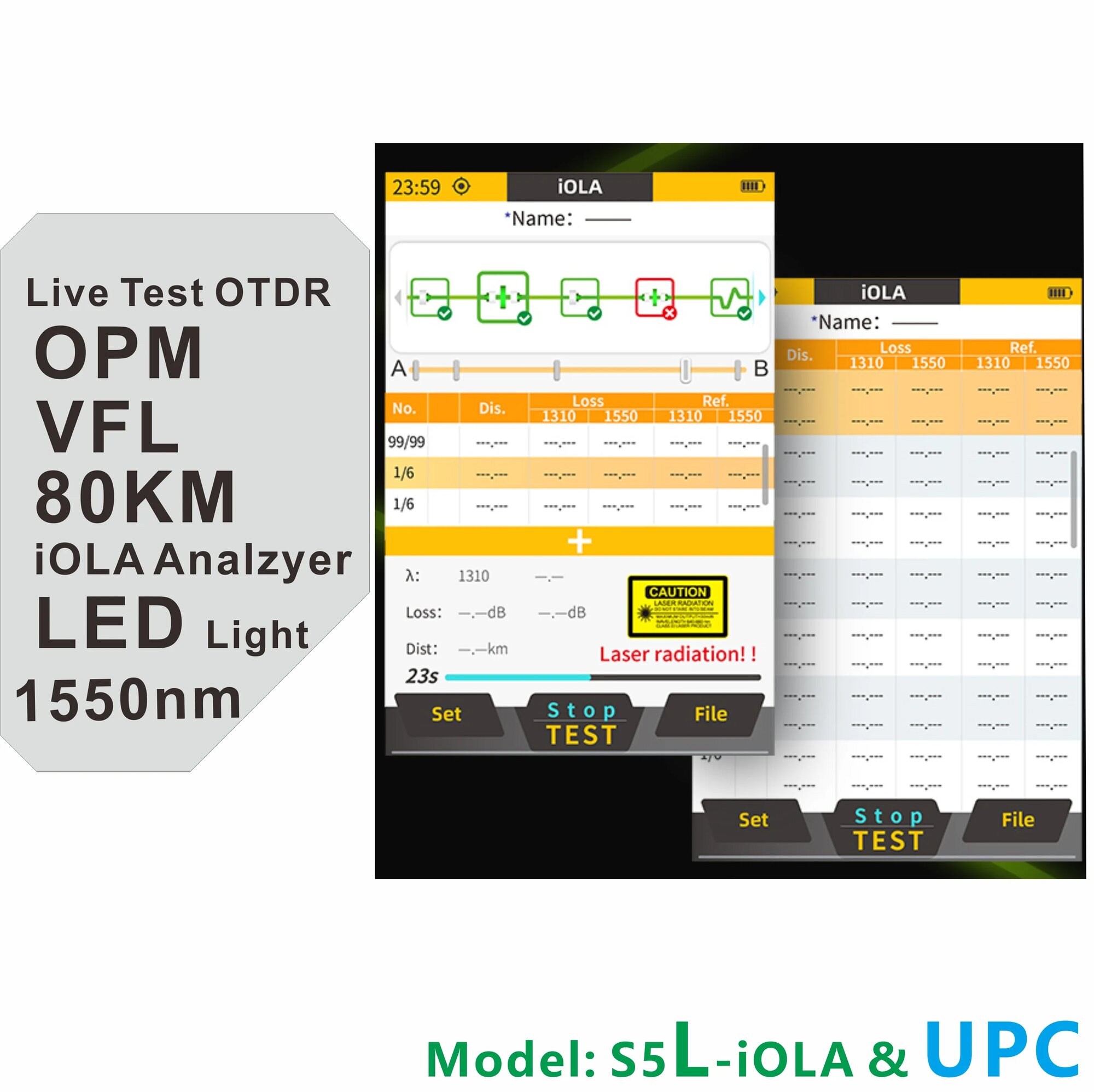 VOLKSTEC FWT-100 оптический рефлектометр, 1550nm live UPC iOLA