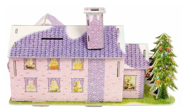 Детский конструктор 3D "Сказочный домик", ЛАС играс, размер: 28,5 см х 1 см х 21 см, для девочек — фото 1