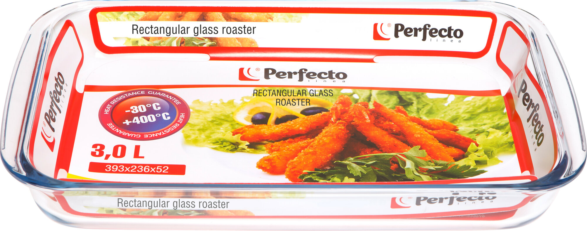 Форма для выпечки из жаропрочного стекла прямоугольная PERFECTO LINEA 3,0 л (12-300010)