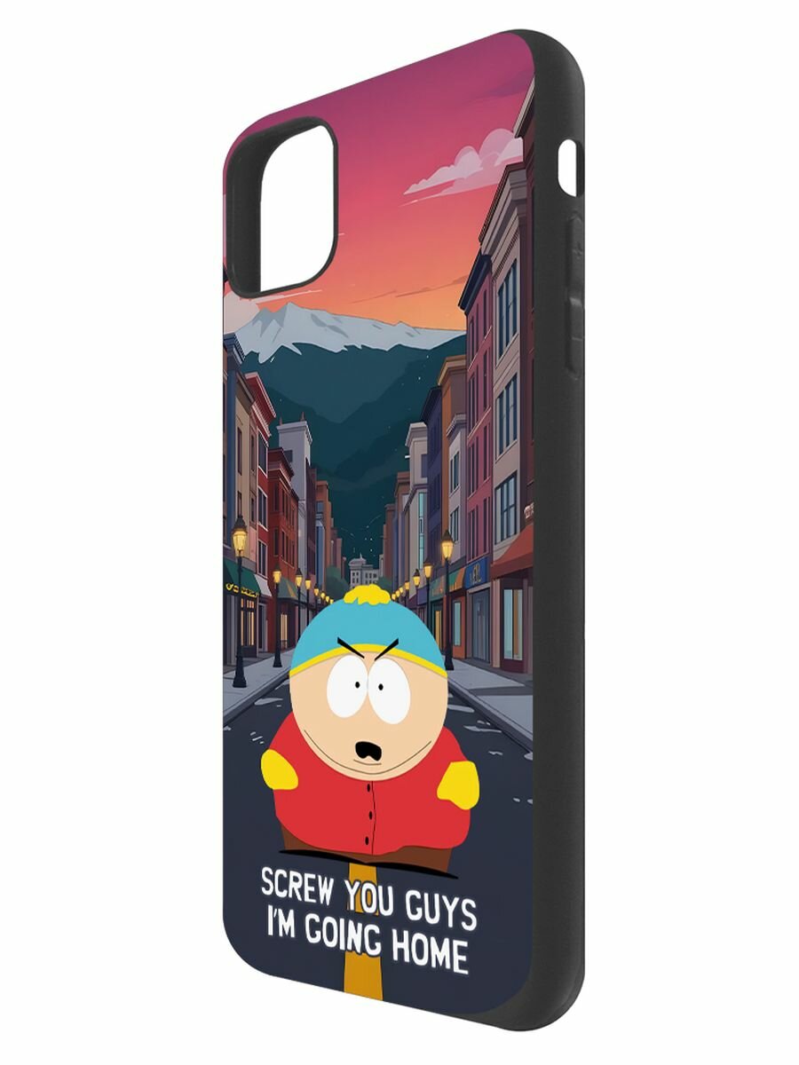 Чехол-накладка Krutoff Soft Case Саус Парк: Картман для iPhone 11 Pro Max черный — фото 1