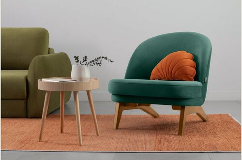 Изображение товара Кресло в гостиную мягкое Divan.ru Пайл Бархат Изумрудный, темно-зеленый, велюр, без подлокотников