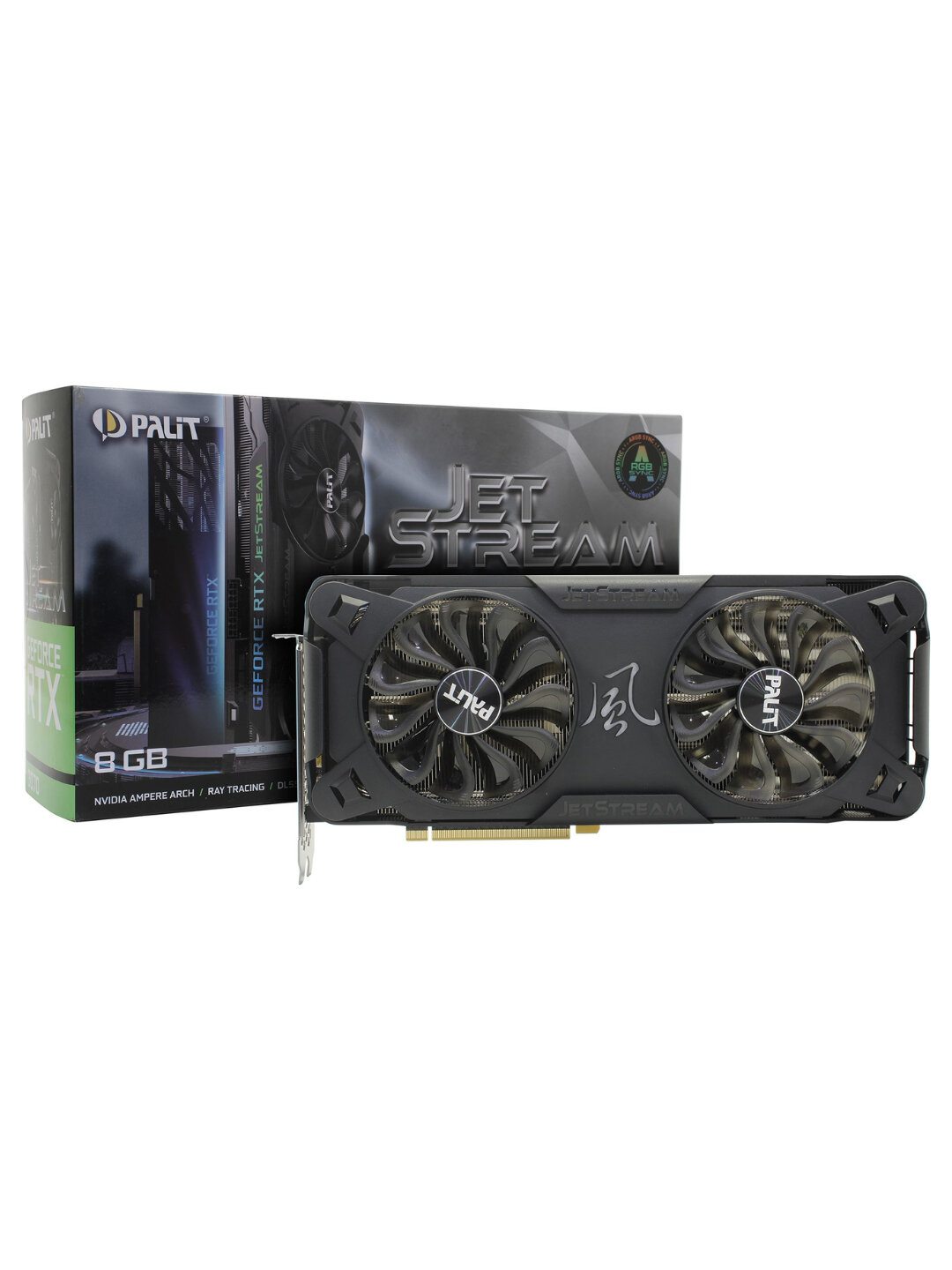Видеокарта Palit - 8GB GeForce RTX3070 JETSTREAM OC GDDR6 256bit 3-DP HDMI