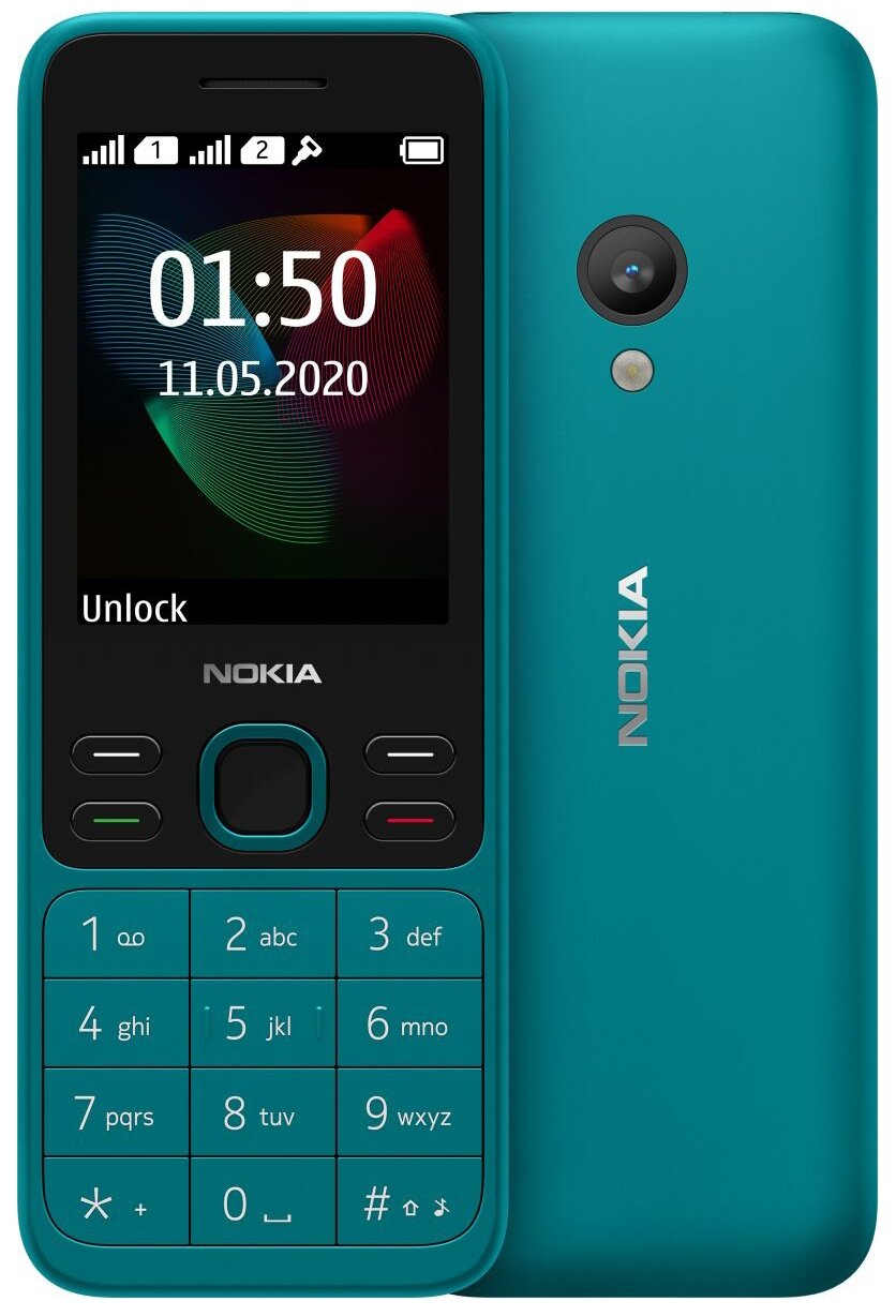 Телефон Nokia 150 (2020) Dual Sim, 2 SIM, бирюзовый - фотография № 1