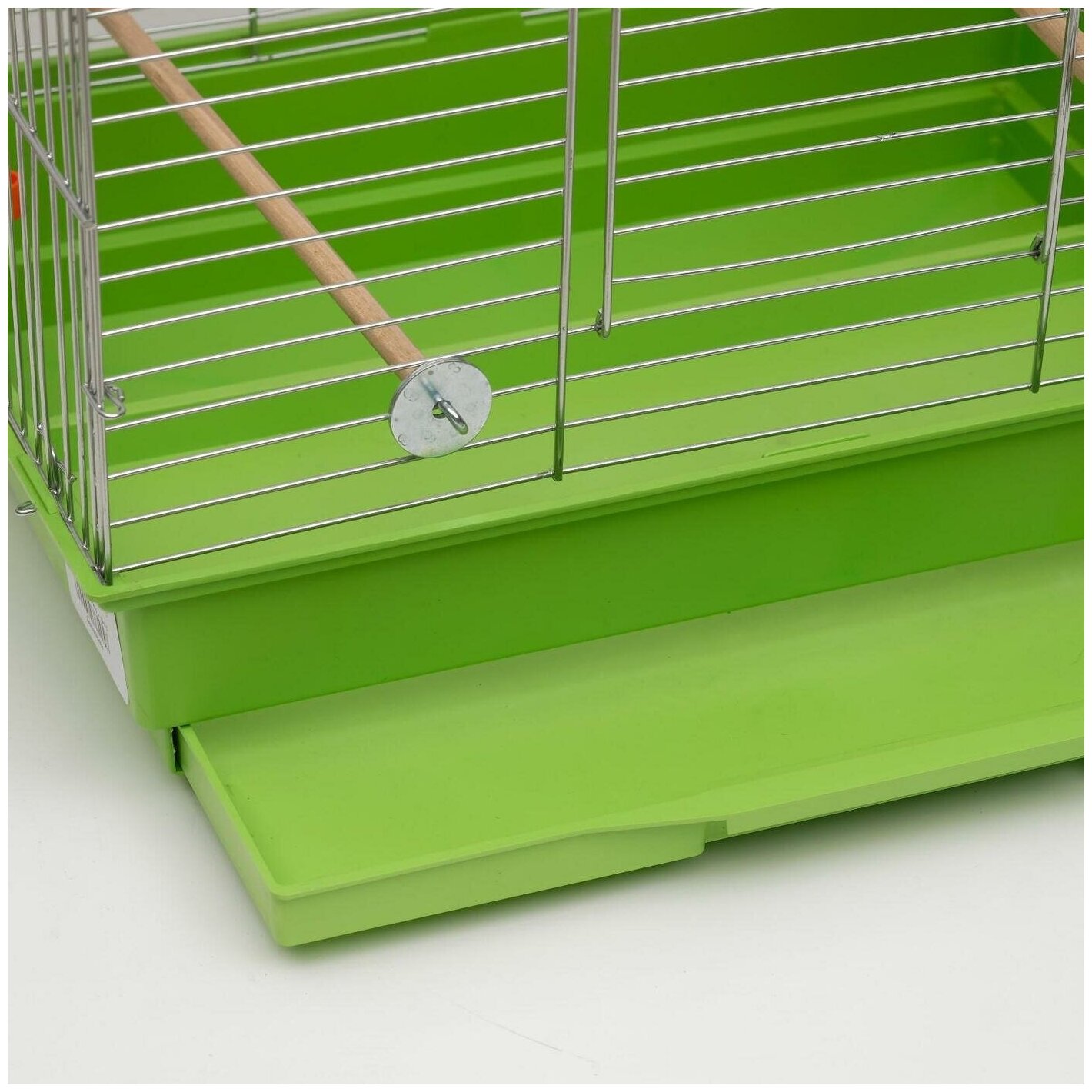 Клетка для птиц "Пижон" №101, цвет хром , укомплектованная, 41 х 30 х 65 см, зеленый микс 5076205 - фотография № 8