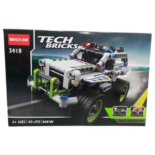 Конструктор TECH BRICKS 3418 полицейская машина 185 дет.