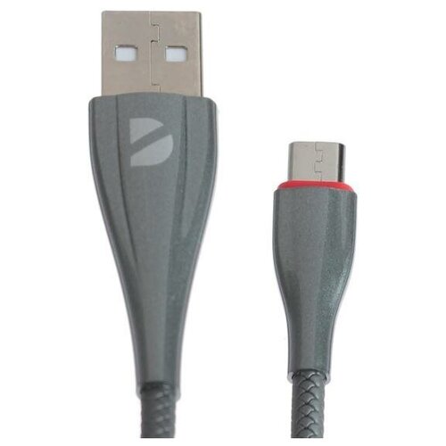 Кабель Deppa Ceramic, micro USB - USB, 2 А, 1м, серый 5618720