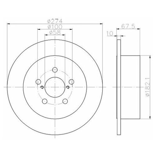 фото Тормозной диск textar 92167800 для subaru legacy iv, outback