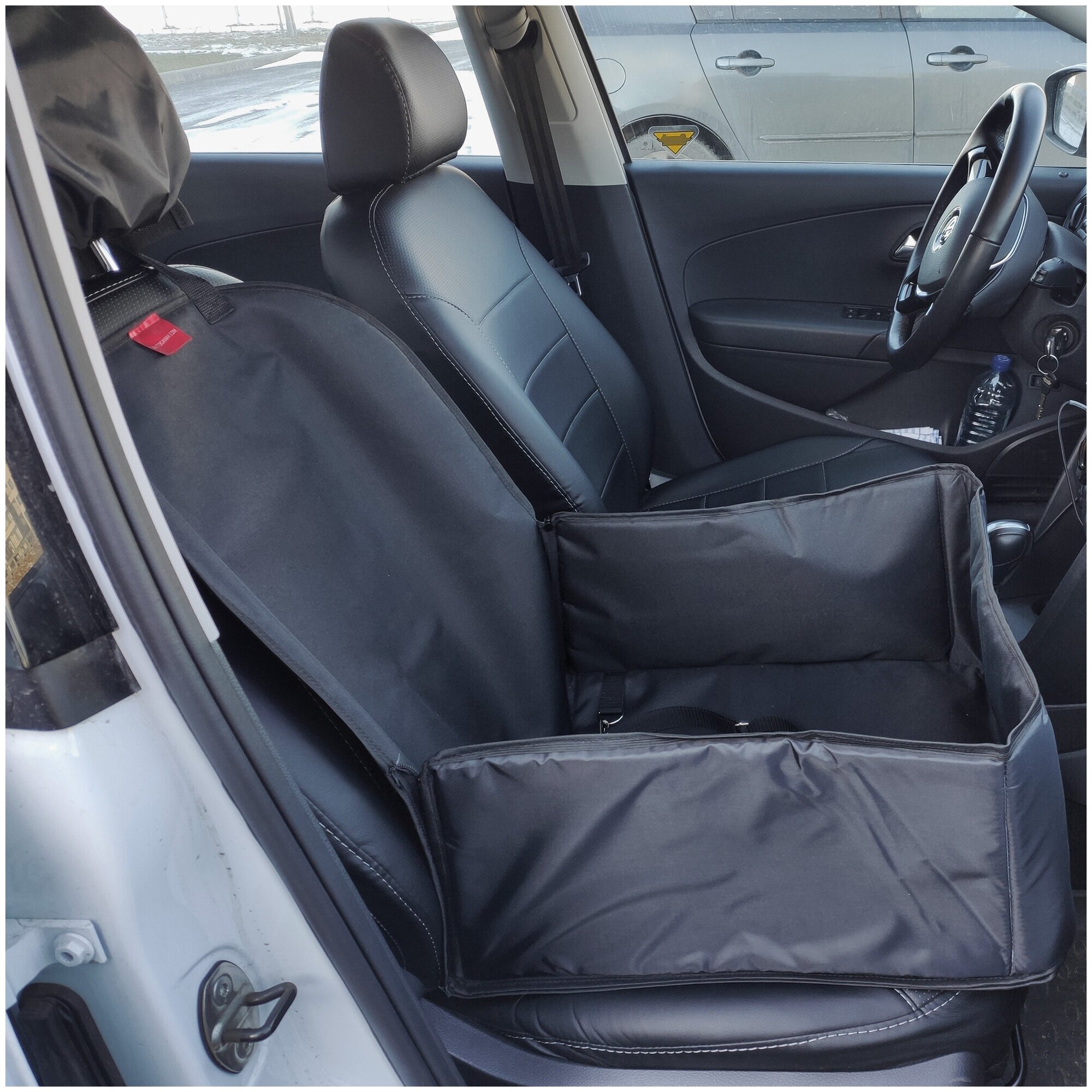 Автогамак для перевозки небольших животных до 10 кг на переднем сиденье авто (3-х слойный с ПВХ-600)