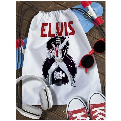 виниловая пластинка elvis presley элвис пресли белый рок Мешок для сменной обуви Элвис Пресли - 9905