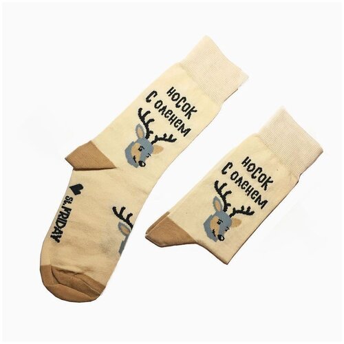 фото Носки unisex st. friday socks носок с оленем один дома, размер 34-37