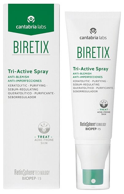 BIRETIX - Tri-Active Spray Anti-blemish - Спрей Три-Актив анти-акне, 100 мл