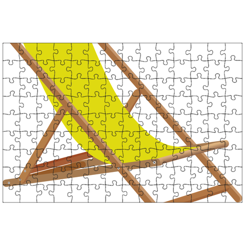 фото Магнитный пазл 27x18см."пляж, шезлонг, холщовый стул" на холодильник lotsprints