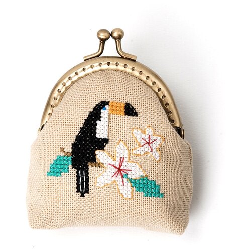 фото Набор для вышивания кошелька тукан на ветке xiu crafts 2860412