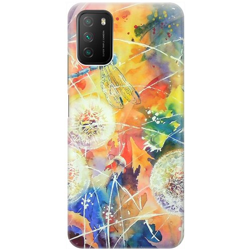 фото Ультратонкий силиконовый чехол-накладка для xiaomi poco m3 / redmi 9t с принтом "одуванчики" gosso