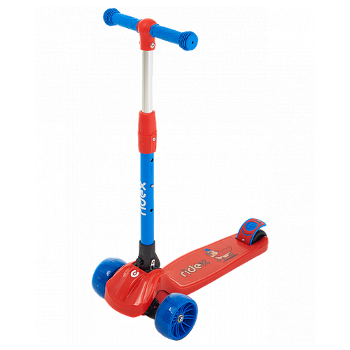 Самокат 3-х колесный RIDEX Juicy R, 120/80 мм, красный/синий