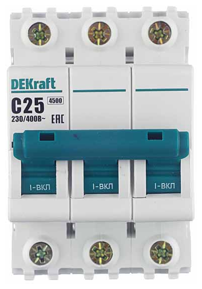 DEKraft ВА-101 Автоматический выключатель 3Р 25А (C) 4,5кА