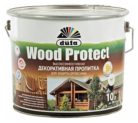 Dufa Wood Protect Сосна антисептик для дерева с воском 10 л