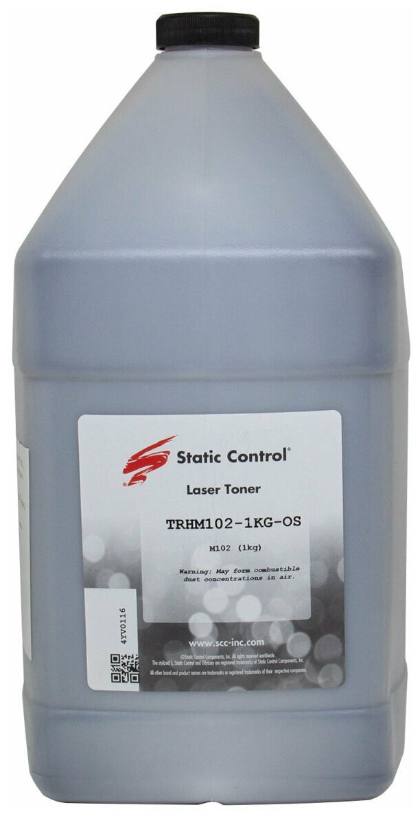 Тонер Static Control TRHM102-1KG-OS бутыль 1 кг, черный совместимый для LJ M104/M132