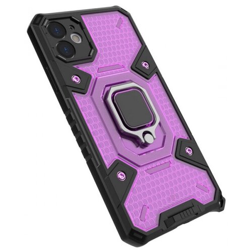 Honeycomb Armor Противоударный чехол с защитой камеры и кольцом для iPhone 12 honeycomb armor противоударный чехол с защитой камеры и кольцом для iphone xr