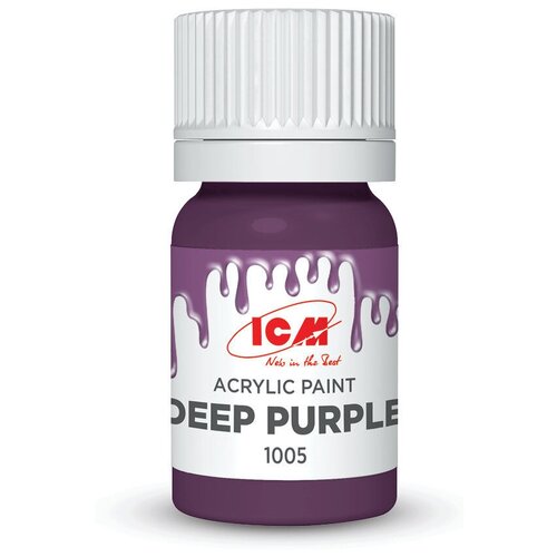 ICM Краска акриловая, Темно-фиолетовый (Deep Purple), 12 мл, C1005