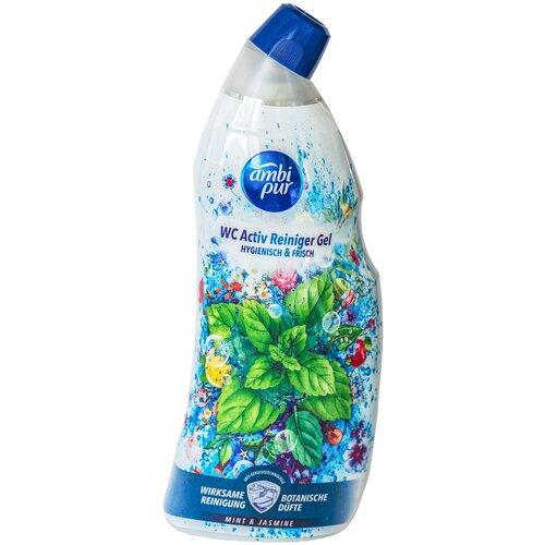 Эко гель для чистки туалета AMBI PUR Мята и жасмин 750мл /чистящее средство для унитаза Испания
