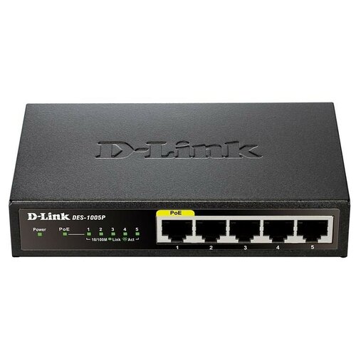 Коммутатор D-Link DGS-1005P/A1A коммутатор d link dgs 1005p a1a 5g 4poe 60w неуправляемый