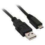 Кабель USB-microUSB 1м черный Netko - изображение
