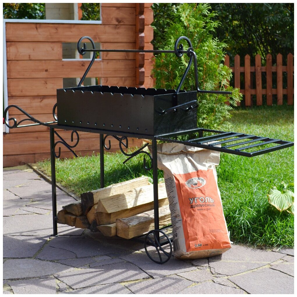 Мангал с вертелом Grill-BBQ, артикул 860-96R - фотография № 5