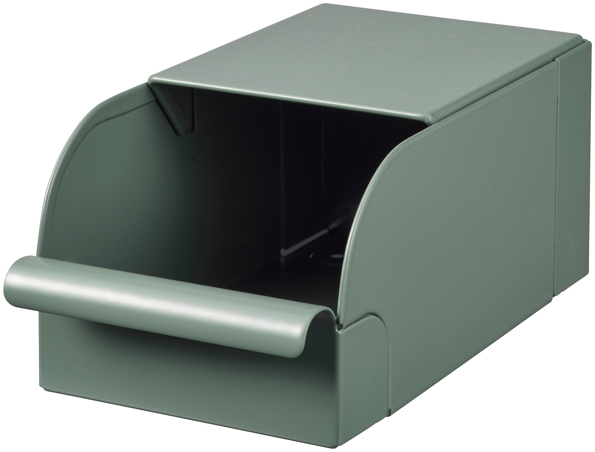 Контейнер для хранения ИКЕА РЕЙСА, 18х17х8 см, серо-зеленый металлический