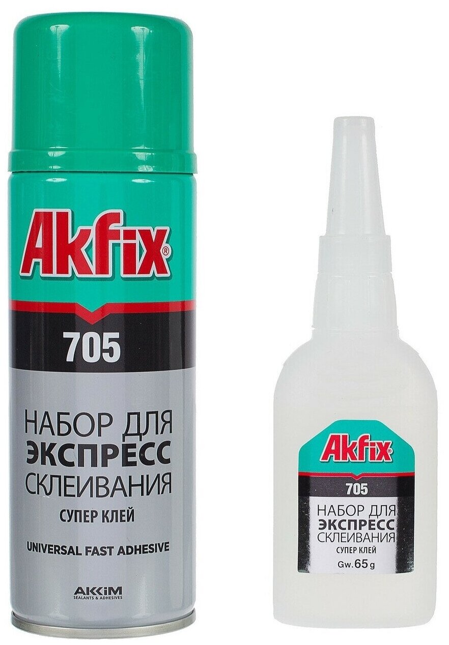 Клей цианоакрилатный Akfix 705 GA060 с отвердителем