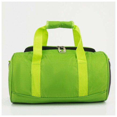 фото Сумка спортивная, отдел на молнии, наружный карман, длинный ремень, цвет зелёный нет бренда