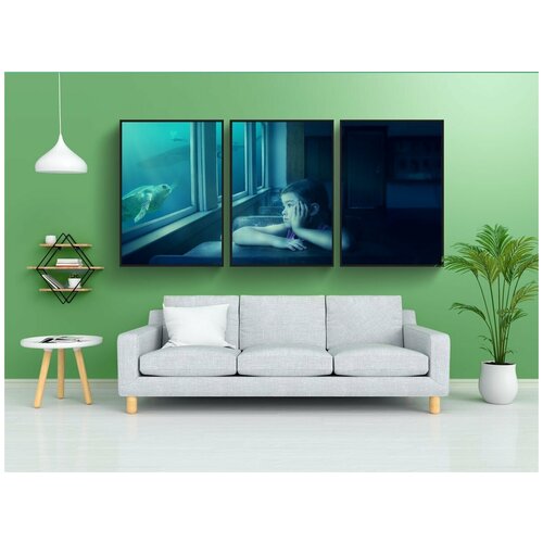 фото Набор модулных постеров для интерьера "классная, девочка, ученица" 60x90 см. в тубусе, без рамки lotsprints