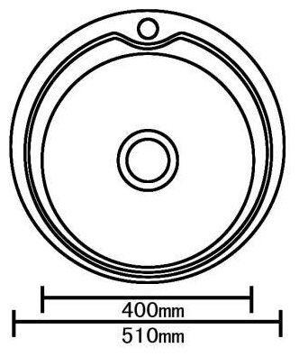 мойка для кухни из нержавеющей стали врезная круглая SKL 510 ECO 0.8/180 1P глянец - фотография № 2