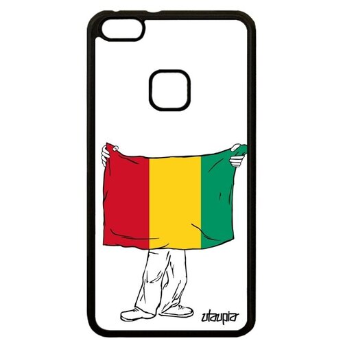 фото Противоударный чехол для // huawei p10 lite // "флаг гвинеи с руками" патриот государственный, utaupia, белый