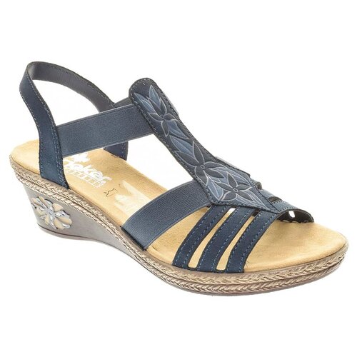 фото Босоножки rieker, размер 41, синий