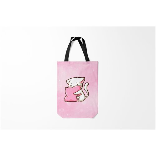 фото Сумка-шоппер / 31х42 см / звери / коты и кошки грустная кошечка burnettie