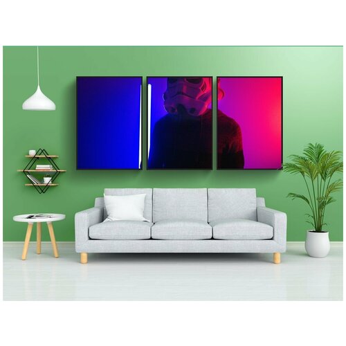 фото Набор модулных постеров для интерьера "мужчина, модель, мужская модель" 60x90 см. в тубусе, без рамки lotsprints