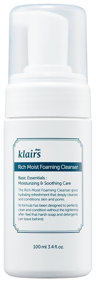 Klairs пенка для умывания Rich Moist Foaming Cleanser, 100 мл, 160 г