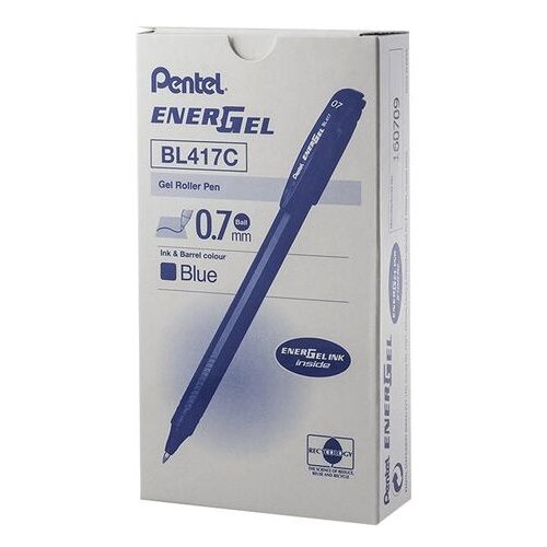 фото Pentel набор гелевых ручек energel, 0.7 мм 12 шт bl417, синий цвет чернил