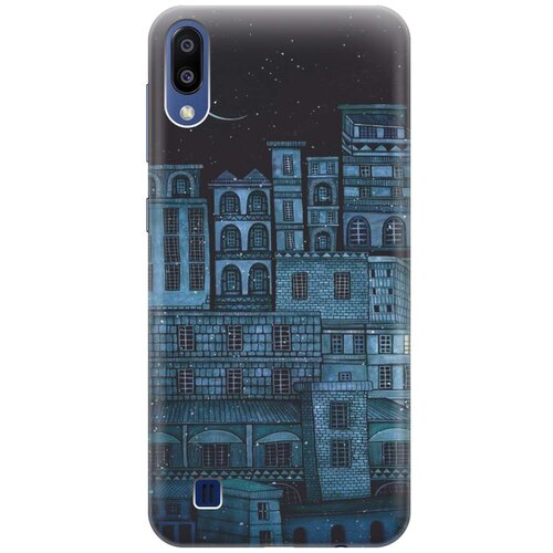 фото Re:paчехол - накладка artcolor для samsung galaxy m10 с принтом "ночь над городом"