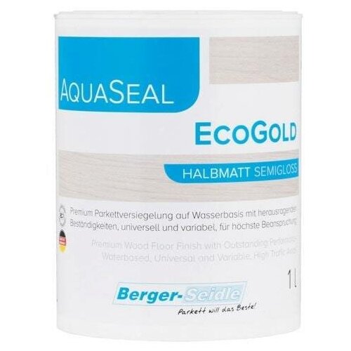 Лак Berger-Seidle Aqua-Seal EcoGold полуматовый акрил-уретановый бесцветный 5 л