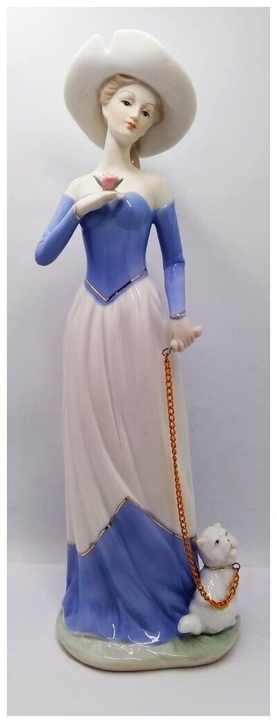 фото Статуэтка фигурка Дама 30см фарфор для интерьера, сувениры и подарки, декор для дома, фигурки коллекционные