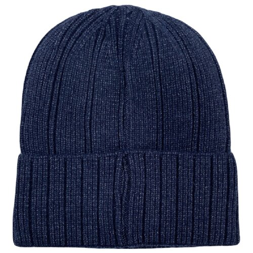 фото Мужская шапка / шапка вязанная мужская / шапка без подкладки / шапка с отворотом / светло-синий romart