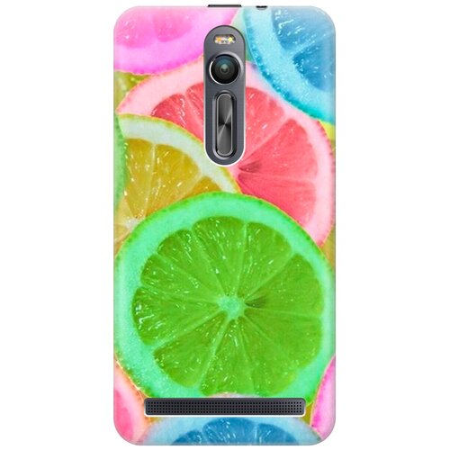 фото Силиконовый чехол на asus zenfone 2 (ze551ml) / асус зенфон 2 с принтом "разноцветные лимоны gosso