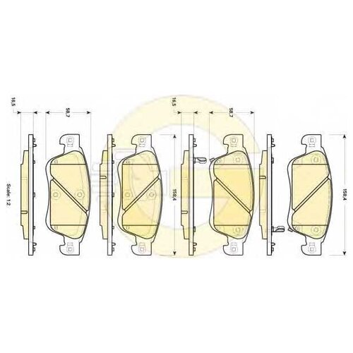 GIRLING 6135034 Колодки тормозные INFINITI EX35/37 08-/GS35/37/25 06- передние 1шт
