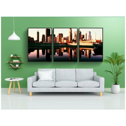 фото Набор модулных постеров для интерьера "лос анджелес, калифорния, город" 60x90 см. в тубусе, без рамки lotsprints